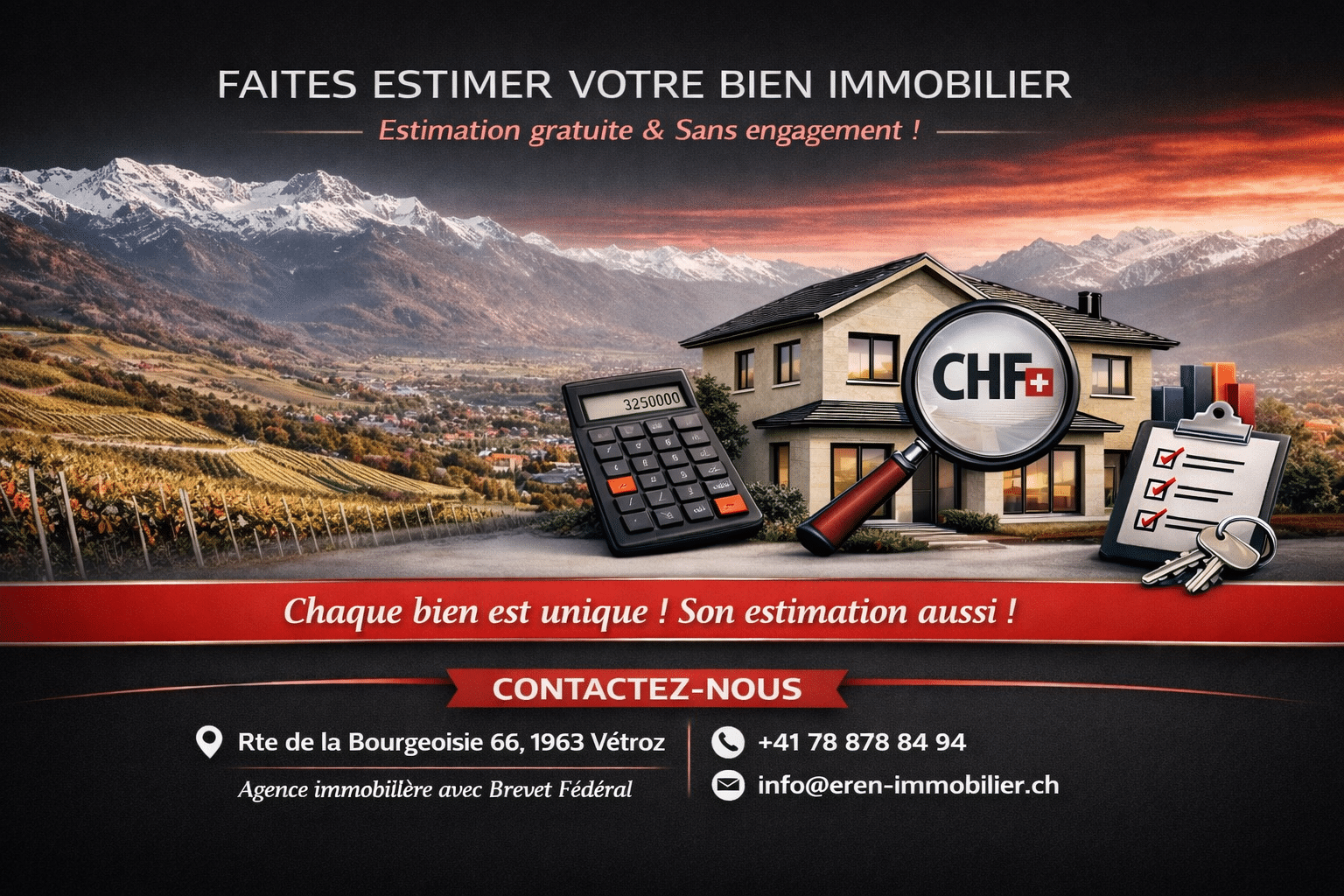 Estimation immobilière en Valais